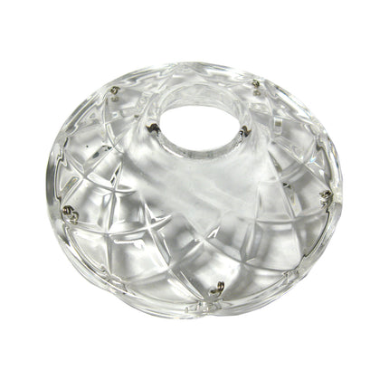 Crystal Bobeche 4.25 inches Clear with 26mm Center Hole, 5 Gold Pins