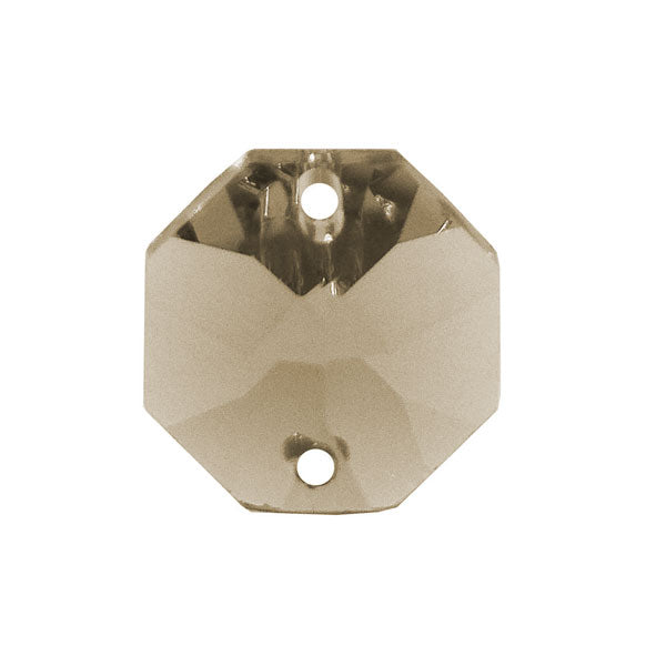 Octagon Crystal 14mm Honey Prism with Two Holes