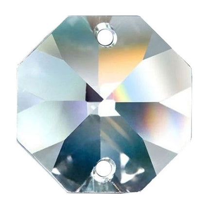 Octagon Crystal 26mm Clear Prism with Two Holes