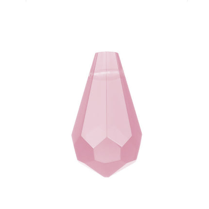 Tear Drop Faceted Crystal 20mm Pink Prism with One Hole on Top