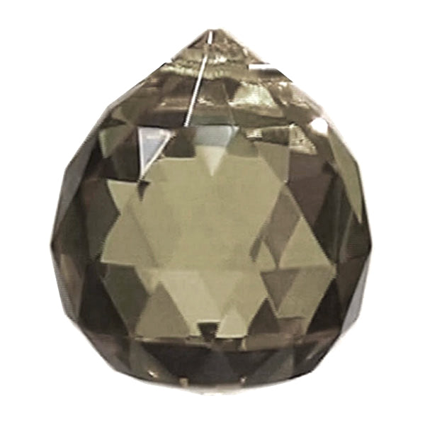 Faceted Ball Crystal 50mm Antique Prism with One Hole on Top