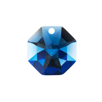 Swarovski Strass Crystal 14mm Dark Sapphire Octagon Lily Prism One Hole