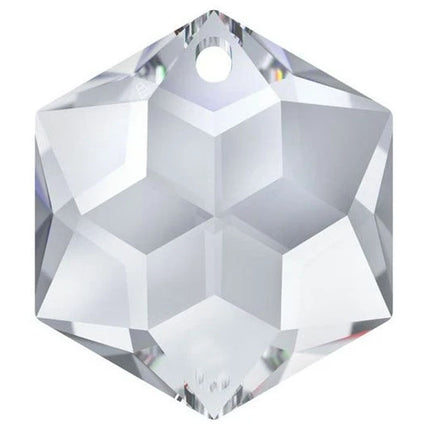 Swarovski Strass Crystal 28mm Clear Hexagon Star prism bead with One Hole