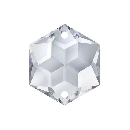 Swarovski Strass Crystal 20mm Clear Hexagon Star prism bead with Two Holes