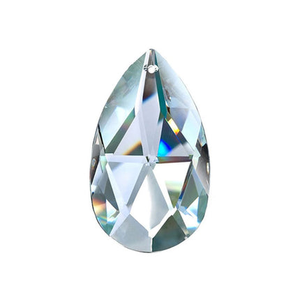 Almond Crystal 1.5 inches Clear Prism with One Hole on Top