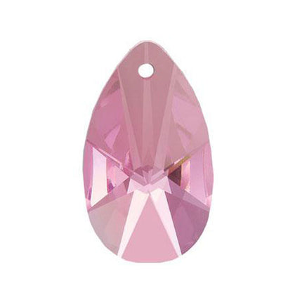 Modern Almond Crystal 1.5 inches Pink Prism with One Hole on Top