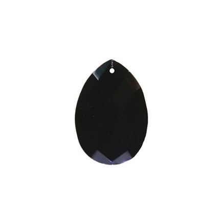 Classic Almond Crystal 2 inches Black Prism with One Hole on Top