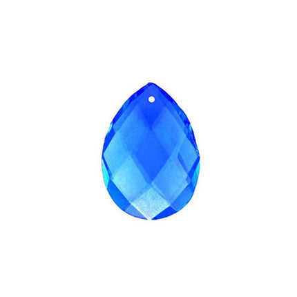 Classic Almond Crystal 2 inches Blue Prism with One Hole on Top