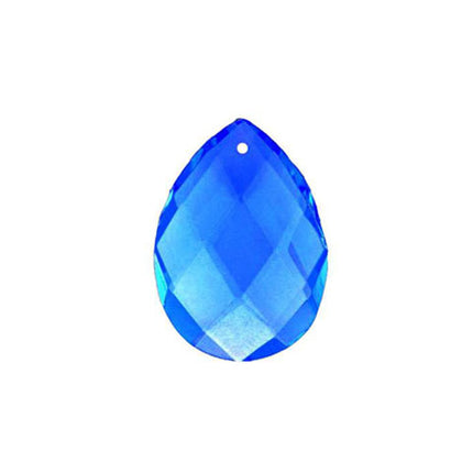 Classic Almond Crystal 2.5 inches Blue Prism with One Hole on Top