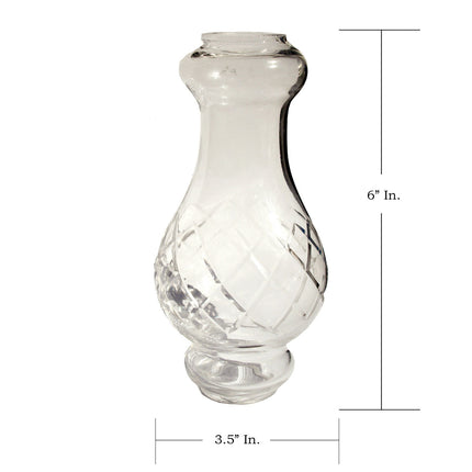 6-inch Crystal Column with 27mm Center Hole