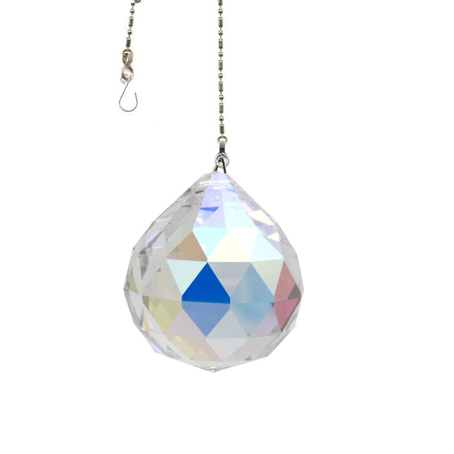 Crystal Suncatcher 30mm Aurora Borealis Faceted Ball Prism Magnificent Brand