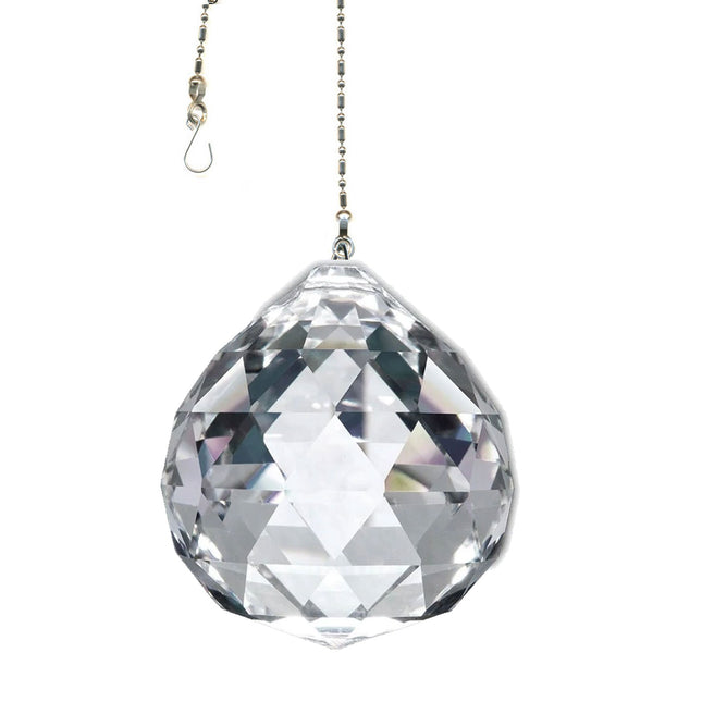 Crystal Suncatcher 40mm Clear Faceted Ball Prism Magnificent Brand