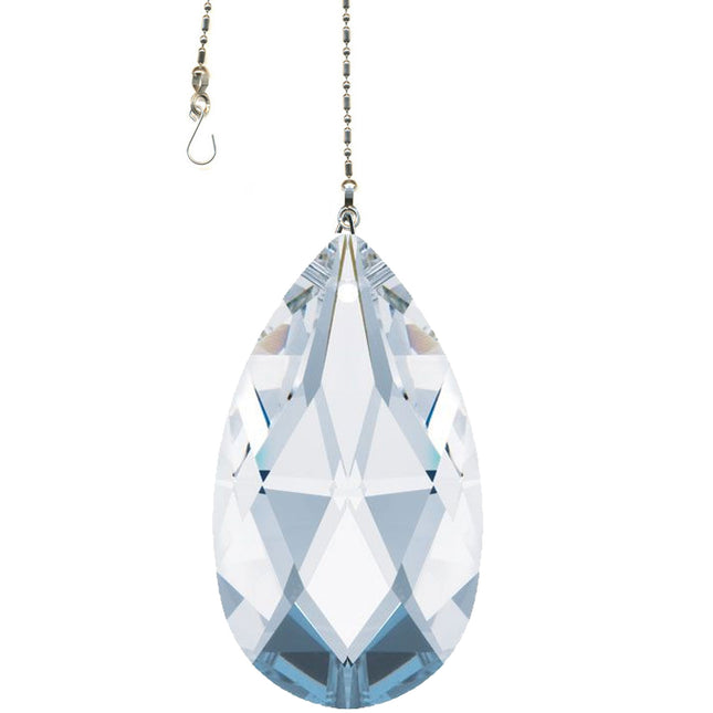 Crystal Suncatcher 2.5 inches Clear Almond Prism Magnificent Brand