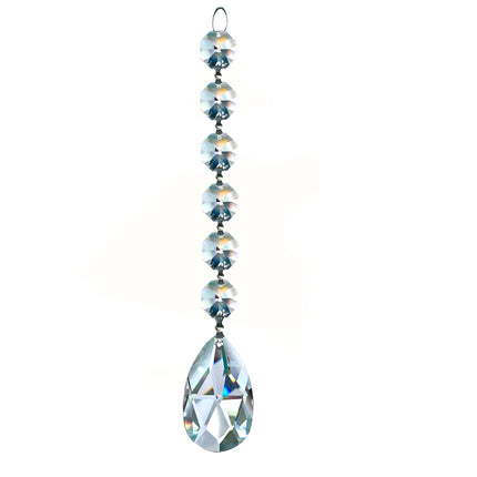 Magnificent Crystal Classic Almond Prism 2-inches Clear, 6 Crystal Beads