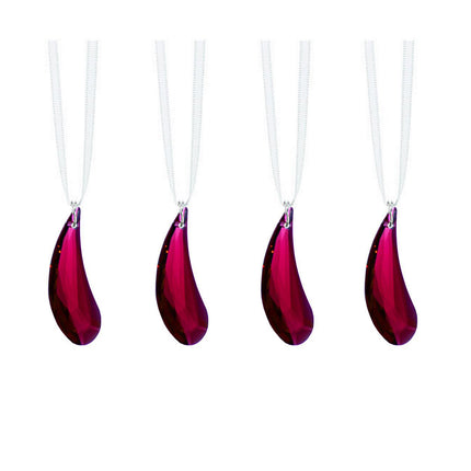 Genuine Swarovski Strass Crystal Fairy Wing Prisms Bordeaux (Red) Color (4 Pcs)