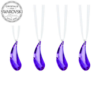 Suncatchers for Windows Violet Fairy Wing Prisms Swarovski Strass Crystal, 4 Pcs
