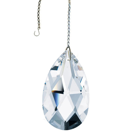 Crystal Suncatcher 2.5 inch Swarovski Strass Clear Almond Prism