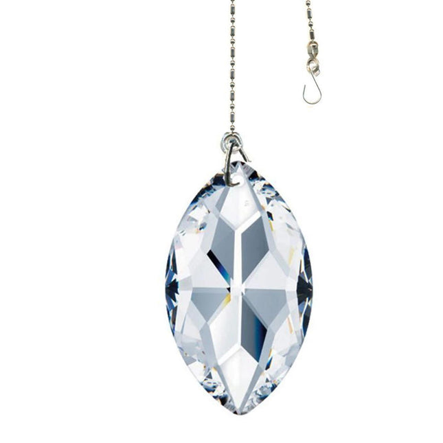 Crystal Suncatcher 2-inch Swarovski Strass Clear Oval Prism