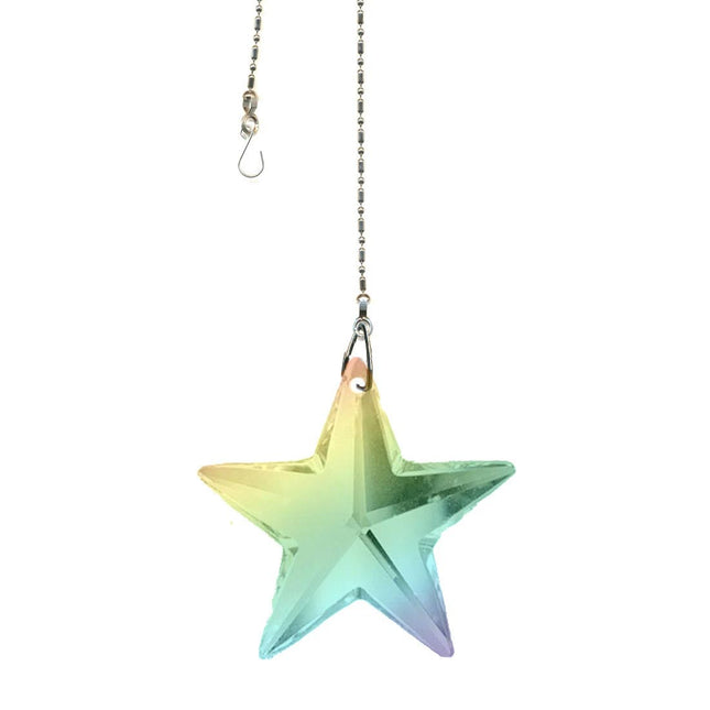 Crystal Suncatcher Swarovski Strass 28mm Aurora Borealis Star Prism