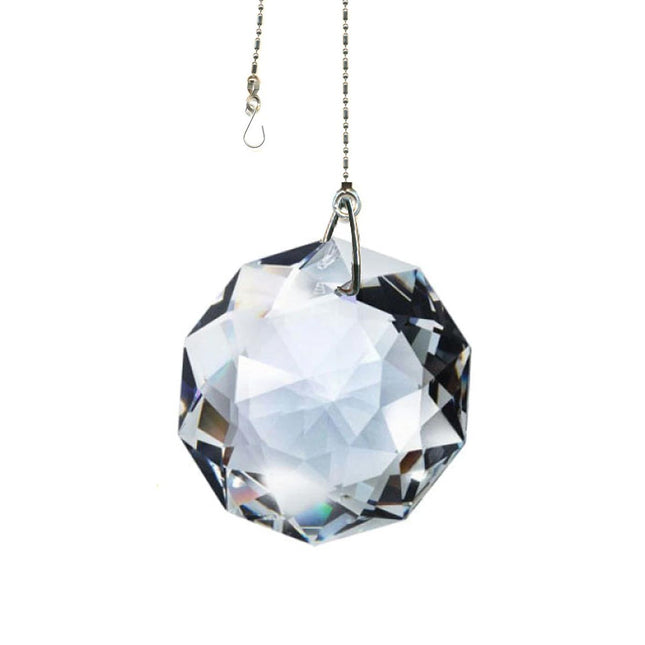 Crystal Suncatcher 2 inch Swarovski Strass Clear Dahlia Prism