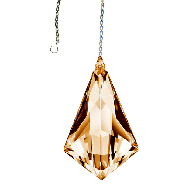 Crystal Suncatcher Vibe Prism 2.5 inch Swarovski Strass Golden Shadow