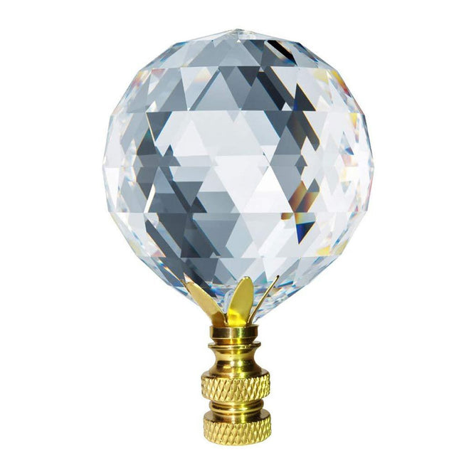 Lamp Shade Finial 40mm Clear Faceted Ball Swarovski Strass Crystal