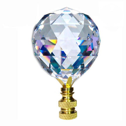 Magnificent Clear Faceted 40mm Ball Prism Lamp Shade Finial