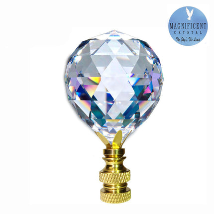 Magnificent Clear Faceted 30mm Ball Prism Lamp Shade Finial