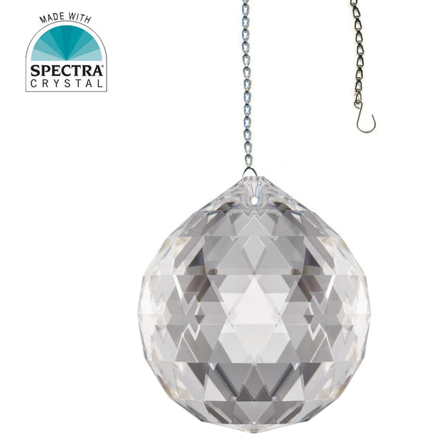 Crystal Suncatcher Swarovski Spectra Prism 40mm Faceted Crystal Ball Amazing Brilliance